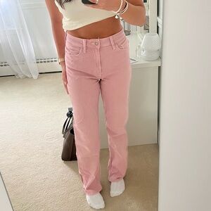 Hollister size 5 long pink wide leg pants.